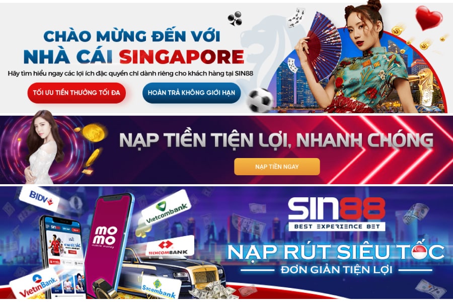 Hướng Dẫn Nạp Rút Tiền Sin88 1 Nạp rút SIN88 đa dạng và nhanh chóng