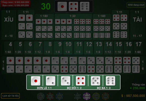 Luật chơi tài xỉu online SIN88 mới nhất cho các “chiếu mới”